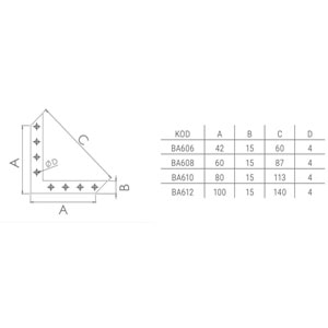 Hırsan Sac Gönye 12No 15x100x100