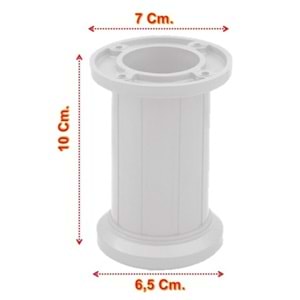 Hırsan Plastik Baza Ayağı Jumbo Beyaz Ayarlı 10 cm
