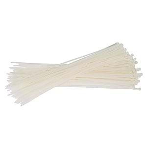 Hırsan Cırt Kelepçe Kablo Bağı Beyaz 8x450mm 100 Ad