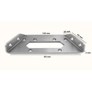 Hırsan Çok Amaçlı Gönye Yönsüz Köşe Bağlantı Birleştirme Sac Köşebent