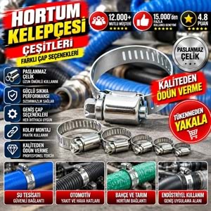 Hırsan Hortum Kelepçesi 19-26 mm
