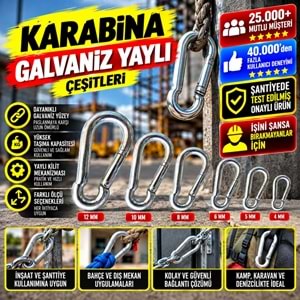 Hırsan Karabina Galvaniz Yaylı 6mm