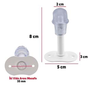 Hırsan Kapı Tamponu Durdurucu Stoper Metal Beyaz