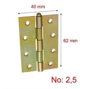 Hırsan Amerikan Yaprak Menteşe (24 Adet) - 2,5 No