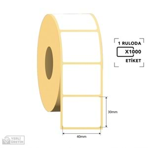 40X30 Wellum Etiket Tek Sıra (1000 Adet)