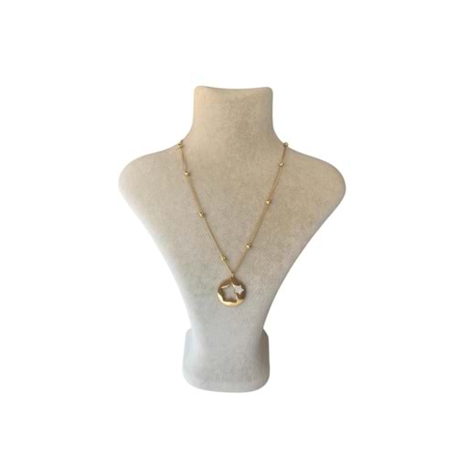 Xbaby Taşlı Yıldız Gold Kolye