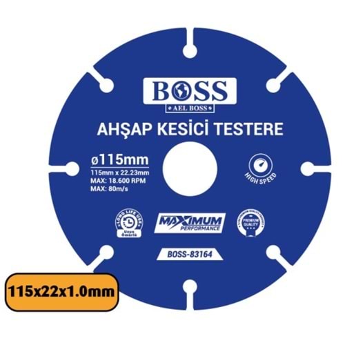 Boss Profesyonel Metal Ahşap Kesme Disk 115mm