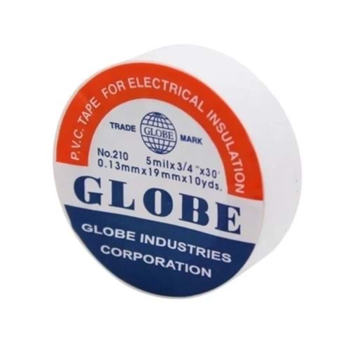 Globe Elektrikçi Bandı İzole Bant 19 x 10Yds Beyaz
