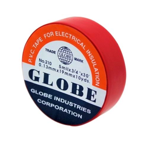 Globe Elektrikçi Bandı İzole Bant 19 x 10Yds Kırmızı