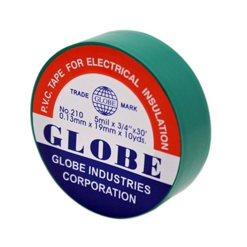 Globe Elektrikçi Bandı İzole Bant 19 x 10Yds Yeşil