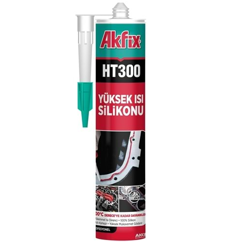 Akfix Yüksek Isı Silikonu 300 Derece HT300 Kırmızı 280ml