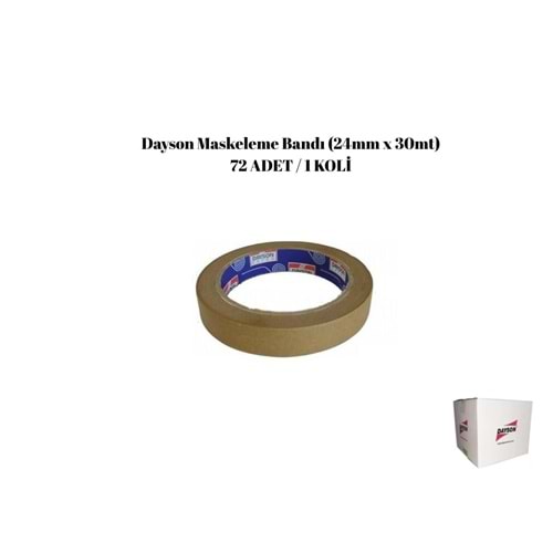 Dayson Maskeleme Bandı Kahverengi (24mm x 30mt) 72ad