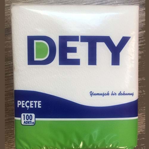 Dety 25x23 Servis Peçete 100 lü 60 Paket 6000 Adet