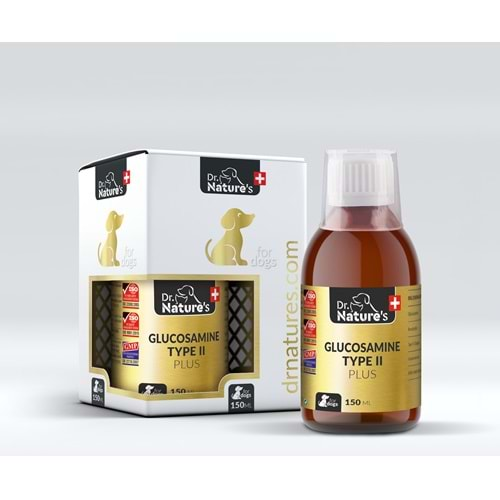 Drnatures DOG GLUCOSAMINE TYPE II PLUS Köpeklerde eklem destekleyici besin Takviyesi 150 ML