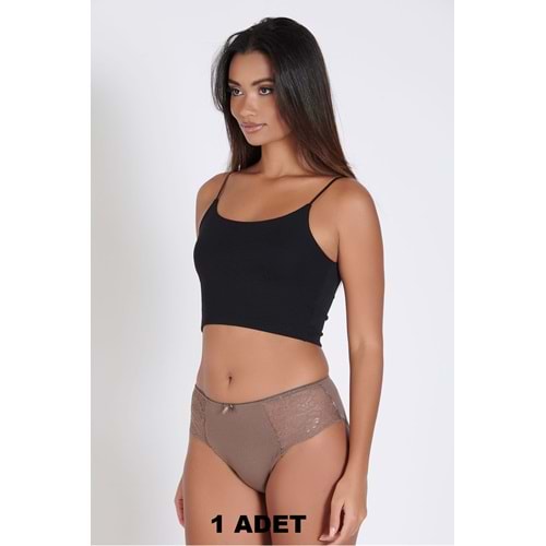 Belinay 1 Adet 0240 Kadın Yanları Dantelli Külot Vizon db4