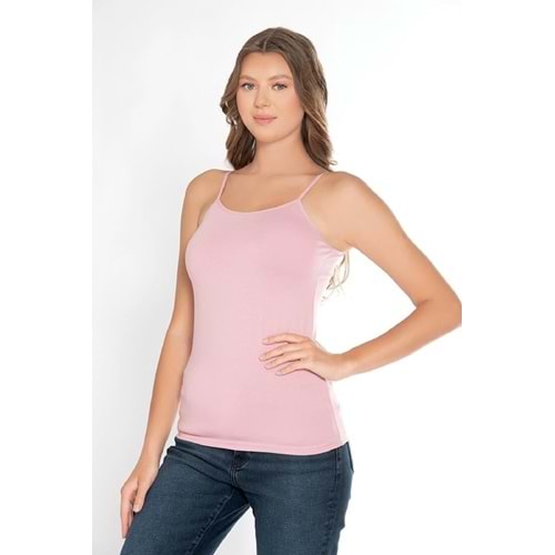 Belinay 0821 İp Askılı Bayan Atlet PudraPembe L