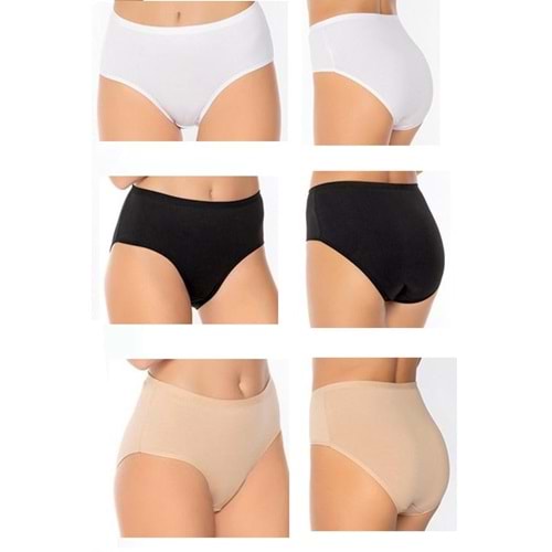 Belinay 6 Adet 0107 Kadın Yüksek Bel Bato Külot