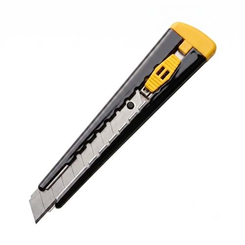 Hırsan Class Tech Maket Bıçağı Falçata Metal Gövde Siyah 18mm