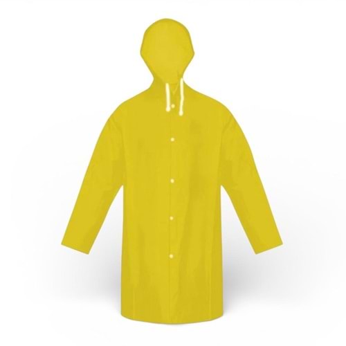 Hırsan Pvc Lüks Yağmurluk Pardesü Tipi Sarı