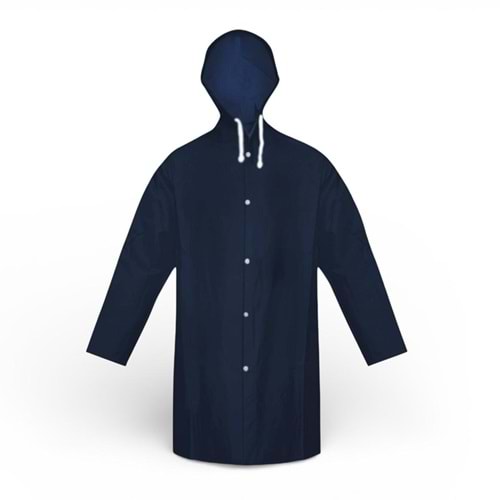 Hırsan Pvc Lüks Yağmurluk Pardesü Tipi Lacivert