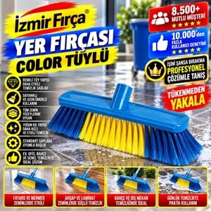 İzmir Fırça Yer Fırçası Color Tüylü