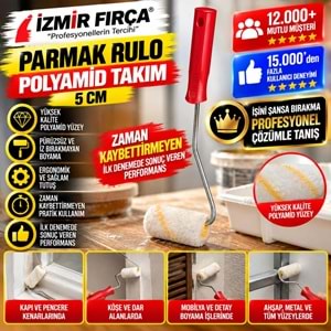 İzmir Fırça Parmak Rulo Polyamid Takım 5cm