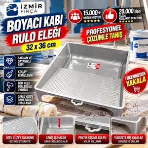 İzmir Fırça Boyacı Kabı Tavası Rulo Eleği 32x36cm