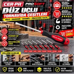 Cer-pa Prosoft Düz Uçlu Tornavida 4x150