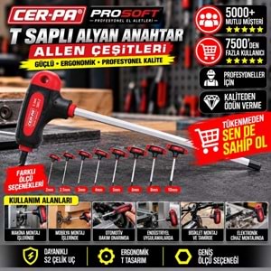 Cer-pa Prosoft T Saplı Alyan Anahtar 3mm