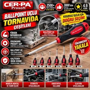 Cer-pa Prosoft Ballpoint Uçlu Tornavida 8x150