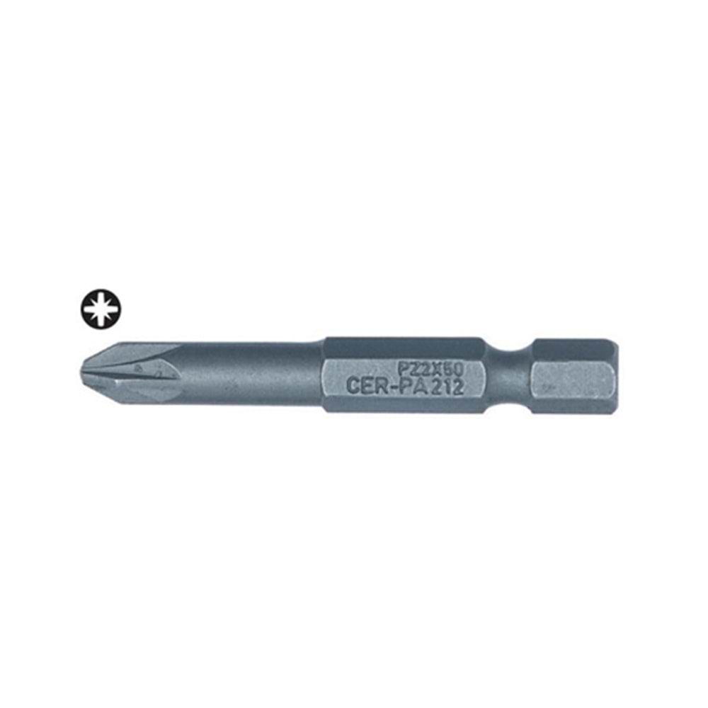 Cer-pa X-Plus Pozidiriv Yıldız Bits Ucu PZ1x50mm