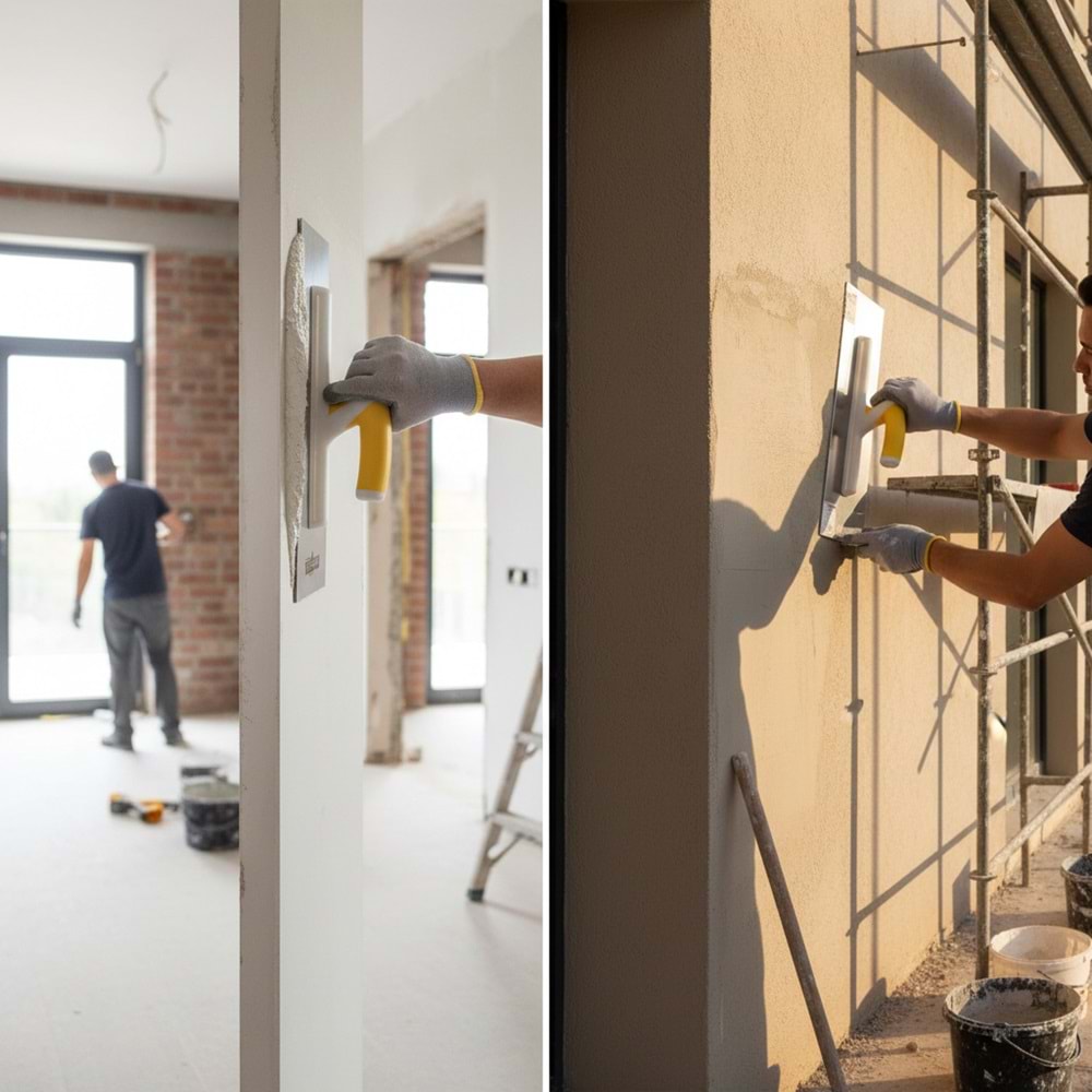 Kristal Alçı Malası Plastik Saplı 30cm