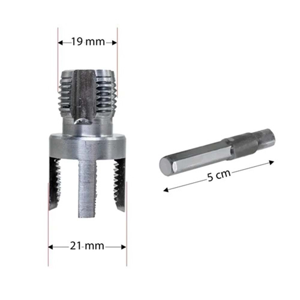 Boss Pprc Pvc Boru Diş Açma Aparatı İç/Dış 1/2 20mm