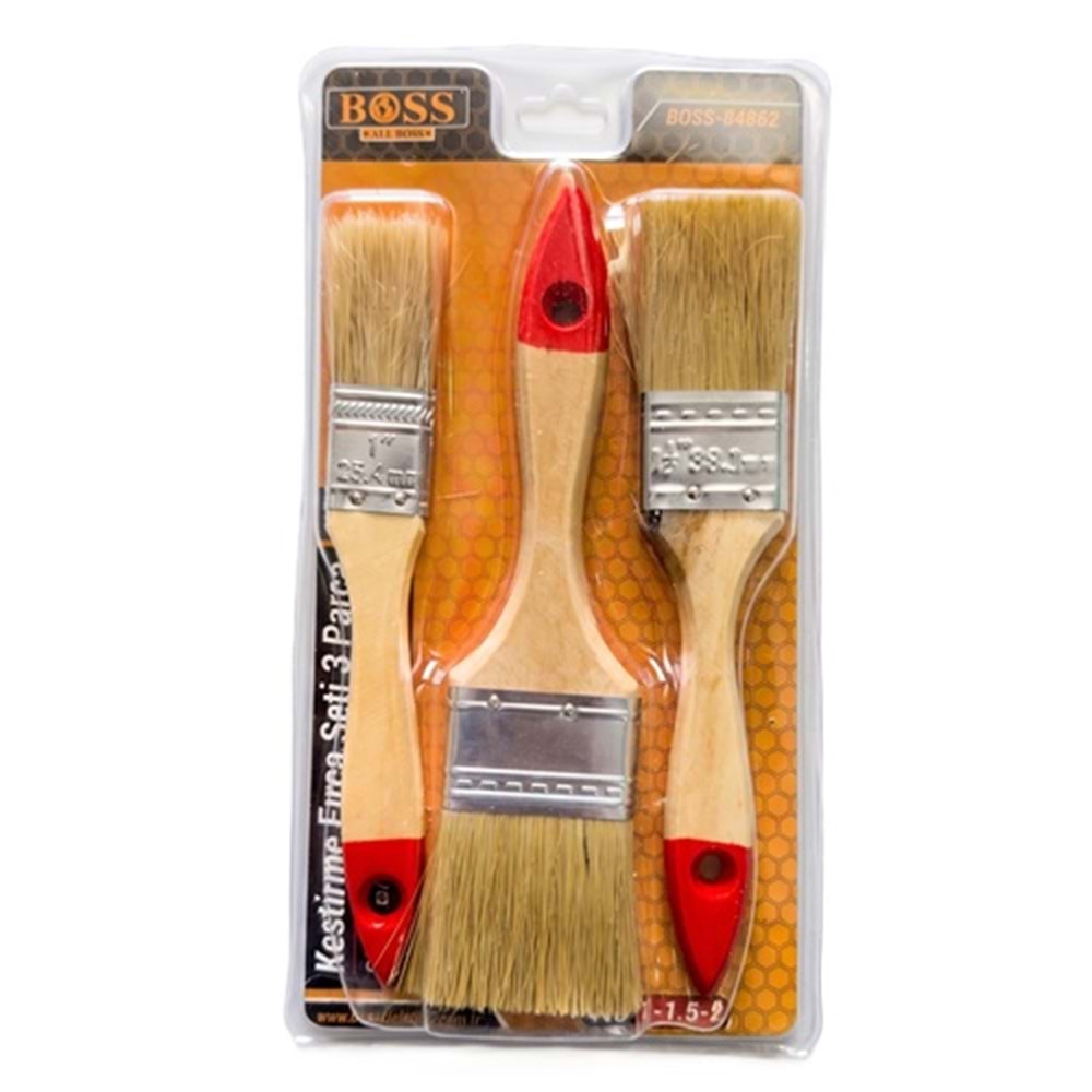 Boss Kestirme Fırça Seti 3 Parça