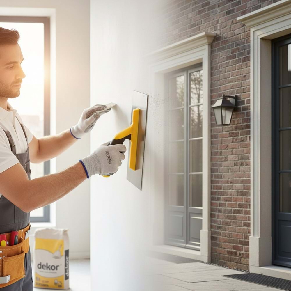 Dekor Alçı Malası Paslanmaz Plastik Saplı 35cm