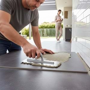 Dekor Mermer Malası Alüminyum Saplı 30 CM