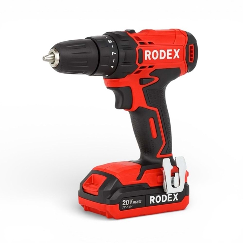Rodex RDX3375 Akülü Şarjlı Vidalama Matkap 20V 2.0Ah Çantalı