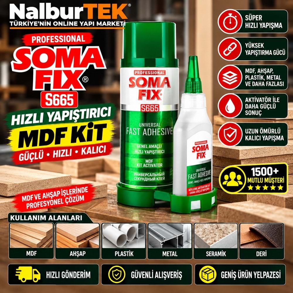 Somafix Hızlı Yapıştırıcı Mdf Kit 200ml+50gr