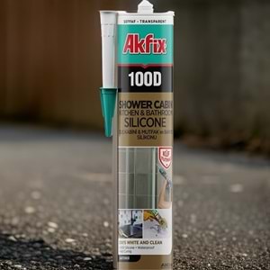 Akfix 100D Duşakabin Silikonu Beyaz 280ml