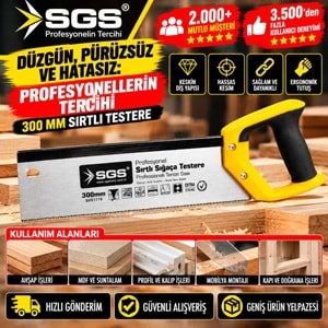 SGS Sırtlı Sığaça Testere 300mm