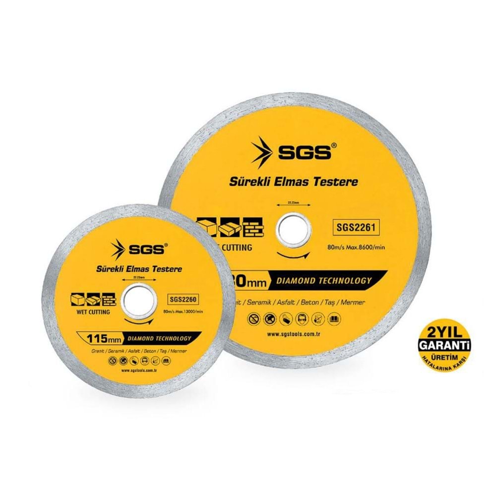 SGS Sürekli Elmas Testere 180mm