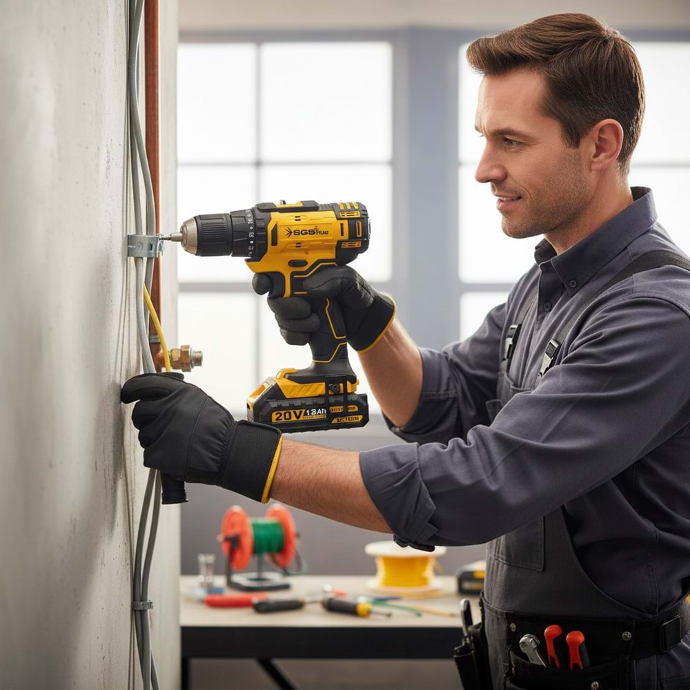 SGS Şajlı Akülü Darbeli Matkap 20V 1.5Ah