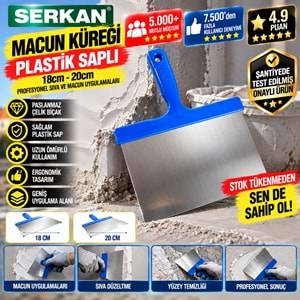 Serkan Macun Küreği Plastik Saplı 20cm