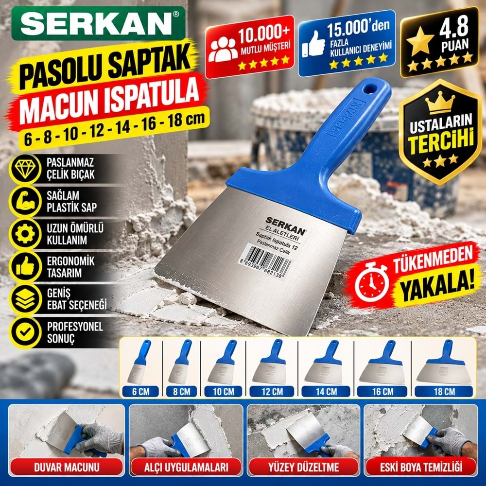 Serkan Pasolu Saptak Macun Ispatula 12cm