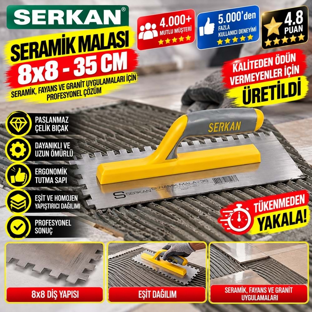 Serkan Seramik Malası 8x8-35cm