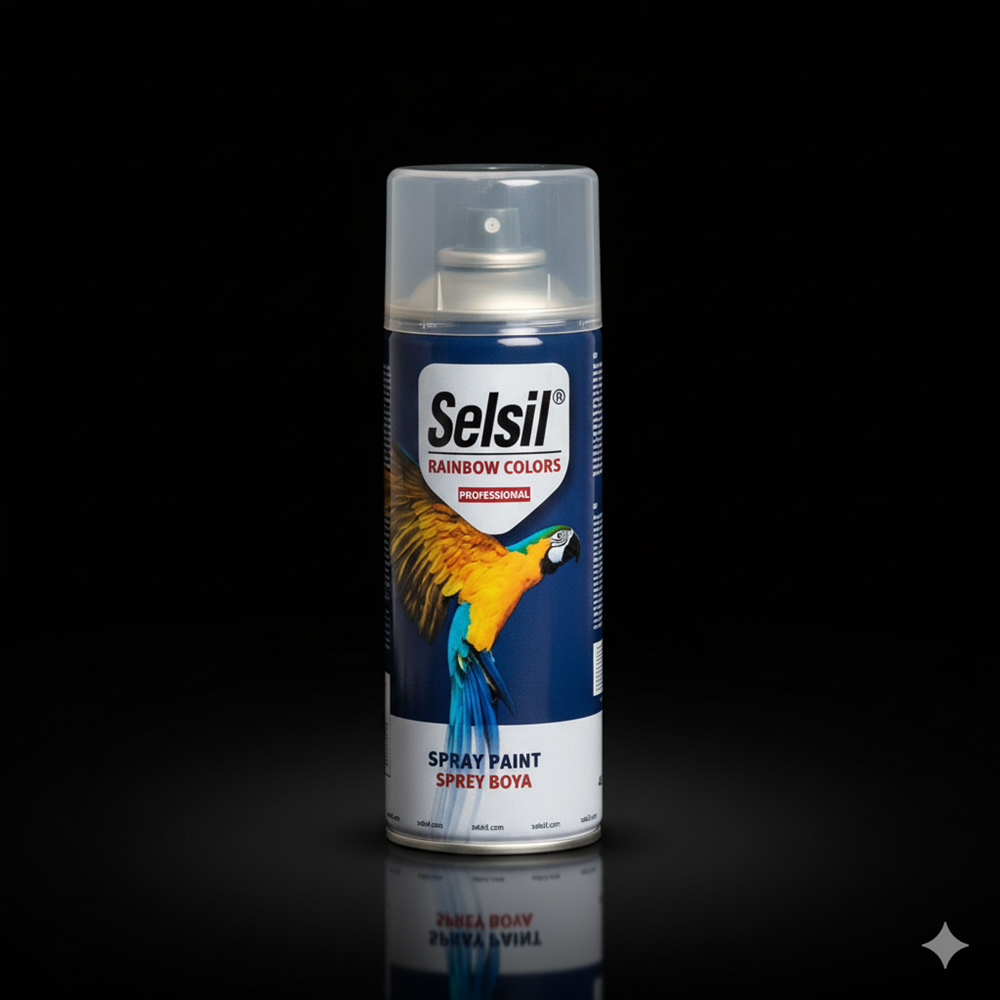 Selsil Sprey Boya Parlak Siyah 400ml RAL9005