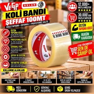 VeGe Aslan Koli Bandı Şeffaf 100mt