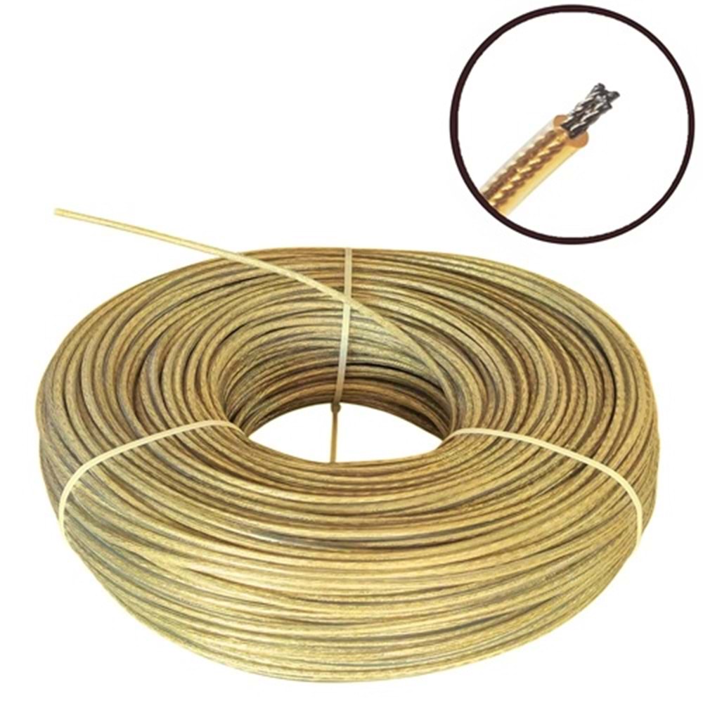 Hırsan İzoleli Pvc Kaplı Çelik Tel Halat 4mm - 200mt